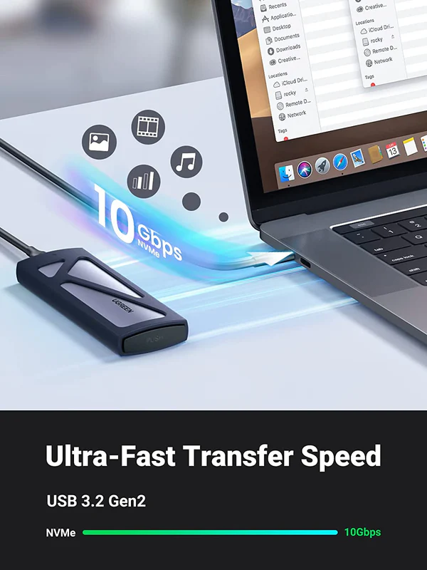 Ugreen USB-C 10Gbps to M.2 NVMe SSD Enclosure 4
